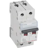Legrand 404111 TX3 Leitungsschutzschalter B-Charakteristik, 13A, 2-polig, 10kA, 400VAC, 2TE