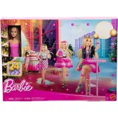 Barbie JFL63 - Barbie - Modepuppe Adventskalender mit 24 Überraschungen – Kleidungsstücke, Accessoires & Hündchen