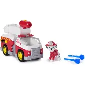Ryhmä Hau PAW Patrol Fire Rescue - Marshalls Feuerwehr-Fahrzeug mit kippbarer Leiter, Geschoss-Abwurf und Marshall Hundefigur, Feuerwehrauto, 3 Jahr(e), Kunststoff, Rot, Weiß