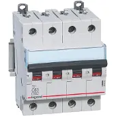 Legrand 404262 TX3 Leitungsschutzschalter C-Charakteristik, 63A, 4-polig, 10kA, 400VAC, 4TE