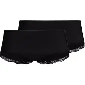 Skiny Panty "Classicotton", Damen, Gr. 40, schwarz, Obermaterial: 94% Baumwolle, 6% Elasthan. Spitze: 85% Polyamid, 15% Elasthan, Unterhosen Panty, bequem, basic, mit Spitze, Baumwollmix