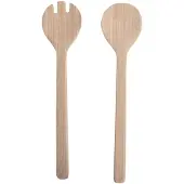 Present Time Natürlicher Holzlöffel PURO Serie mit ergonomischer Form als Salatlöffel