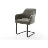 DELIFE Freischwinger Greg-Flex Bouclé Soft Schlamm Freischwinger flach Schwarz Taschenfederkern