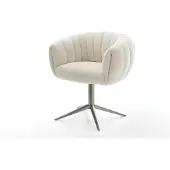 DELIFE Drehstuhl Jada-Flex Teddystoff Beige Fußkreuz Graphit 360° drehbar Wippfunktion Taschenfederkern