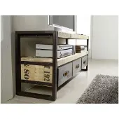 MASSIVMOEBEL24.DE TV-Board Mango 150x40x60 natur bedruckt FACTORY #106