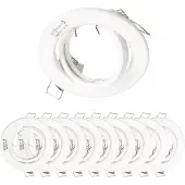 Mextronic 10x Einbaurahmen MR16 SET white 68mm inkl MR16 Fassung 3753