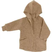 Engel - Baby-Jacke mit Kapuze und Reißverschluß - Wolljacke Gr 110/116 beige