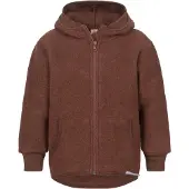 Engel - Kinder Kapuzenjacke Wollfleece - Wolljacke Gr 140 braun