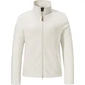 Schöffel Fleecejacke SCHÖFFEL "Fleece Jacket Leona3", Damen, Gr. 38, beige (9040, natur), Oberstoff: 100% Polyester, regular fit, hoch geschlossener Ausschnitt, Jacken Fleecejacke