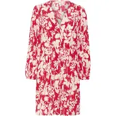 Soaked in luxury Midikleid "Damen Kleid SLOline", Damen, Gr. S, N-Gr, rot (salsa flower print), Obermaterial: 100% Viskose LENZING ECOVERO CV LenzEcov., Kleider Midikleid