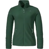 Schöffel Fleecejacke SCHÖFFEL "Fleece Jk Style Ash WMS", Damen, Gr. 40, grün (6965, grün), Oberstoff: 100% Polyester, regular fit, hoch geschlossener Ausschnitt, Jacken Fleecejacke