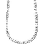 Lotus Panzerkette "Urban Man", edelstahlfarben, Halsketten, Herren, Edelstahl, L: 50 B: 6,2mm, Panzerkette, B:6,2mm