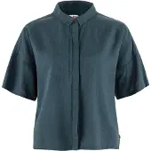 Fjällräven övik Hemp Camp Shirt SS W mountain blue (570) XXS