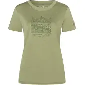 Super.natural - Women's Mountain Lovers Bio Jersey Tee - Merinoshirt Gr L sage / leaf melange