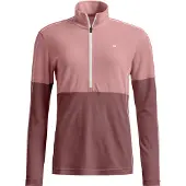 Ortovox 185 Rock'n'Wool Zip Neck, Damen, rosa