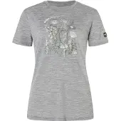 Super.natural - Women's Rock Flowers Tee - Merinoshirt Gr XS grau