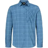 Schöffel Outdoorhemd SCHÖFFEL "Shirt Style Fraris MEN", Herren, Gr. 54, Normalgrößen, blau (0840, blau), Oberstoff: 81% Polyester, 14% Nylon, 5% Elasthan, V-Ausschnitt, Hemden Outdoorhemd