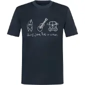 Super.natural - Van Life Bio Jersey Tee - Merinoshirt Gr S blau