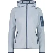 CMP - Women's Jacket Fix Hood Jacquard Knitted 3H19826 - Fleecejacke Gr 50 grau