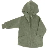 Engel - Baby-Jacke mit Kapuze und Reißverschluß - Wolljacke Gr 86/92 oliv