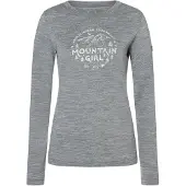 Super.natural W Mountain Girl LS cashmere grey melange/white stone (77F) S