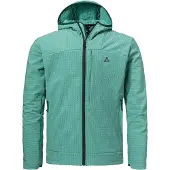 Schöffel Fleecejacke SCHÖFFEL "Fleece Hoody Style Enixa MEN", Herren, Gr. 48, grün (6405, grün), Oberstoff: 92% Polyester, 8% Elasthan, regular fit, hoch geschlossener Ausschnitt, Jacken Fleecejacke