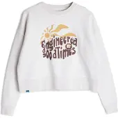 KAVU - Women's Crew Crop - Pullover Gr XS grau