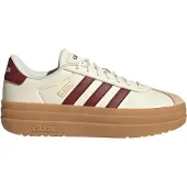 Adidas Plateausneaker SPORTSWEAR "VL COURT BOLD", Damen, Gr. 38,5, weiß (sanftes weiß, shadow rot, crystal sand), Leder, Synthetik, Schuhe Plateausneaker