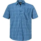 Schöffel Outdoorhemd SCHÖFFEL "Shirt Style Frolya MEN", Herren, Gr. 54, Normalgrößen, blau (0840, blau), Oberstoff: 81% Polyester, 14% Nylon, 5% Elasthan, V-Ausschnitt, Hemden Outdoorhemd