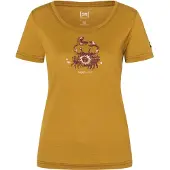 Super.natural - Women's Mrs Crab Tee - Merinoshirt Gr XS dried tobacco / various