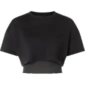 Super.natural - Women's Crop Tee - Merinoshirt Gr XL schwarz