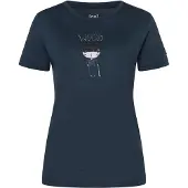 Super.natural - Women's Wood Craftine Tee - Merinoshirt Gr L blau/ various