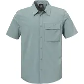 Schöffel Outdoorhemd SCHÖFFEL "Shirt Style Dooser MEN", Herren, Gr. 50, Normalgrößen, 9405, grau, Oberstoff: 85% Polyester, 15% Elasthan, V-Ausschnitt, Hemden Outdoorhemd