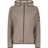 CMP - Women's Jacket Fix Hood with Sleeve Pocket - Fleecejacke Gr 48 braun