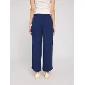 Mazine - Women's Wide Leg Viscose Pants - Freizeithose Gr S weiß/blau