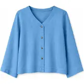 Mazine - Women's V-Neck Tencel Blouse - Bluse Gr S blau