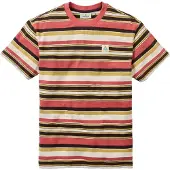 Passenger - Wild Pine Texture Stripe T-Shirt - T-Shirt Gr L rot