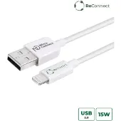 Microconnect ECO-LIGHTNING2, 2 m, Lightning, USB A, Stecker, Stecker, Weiß