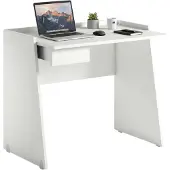 Dmora Schreibtisch Calendula, Moderner Schreibtisch mit Schublade, Studier - oder Bürotisch für PC - Buchhalter, 100% Italy, 90x60h80 cm, Weiß