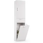 Dmora Mehrzweckschrank 2-türig 45x195 cm Weiß 2 Regale