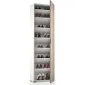 Dmora Mehrzweckschrank 1 Tür Fiordaliso 50x182 cm Weiß 7 Böden