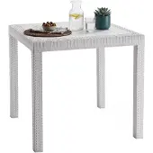 Dmora Outdoor Tisch Marte, 100% Italy, 80x80h74 cm, Weiß