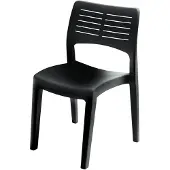 Dmora Outdoor-Stuhl Gaeta, Gartensitz, Stuhl für Esstisch, Outdoor-Sessel, 100 % Italy, 50 x 51 x 82 cm, Anthrazit