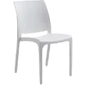 Dmora Gartenstuhl Tambora, Gartensitz, Outdoor-Stuhl, Outdoor-Sessel, Italy, 54x46 h80 cm, Weiß