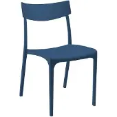 Dmora Gartenstuhl Orcus, Gartensitz, Outdoor-Stuhl, Outdoor-Sessel, Italy, 54x46 h80 cm, Blau
