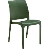 Dmora Gartenstuhl Miranda, Gartensitz, Outdoor-Stuhl, Outdoor-Sessel, Italy, 54x46 h80 cm, Grün