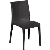 Dmora Gartenstuhl Fiano, Platzsparender und funktionaler Outdoor-Stuhl, Stapelbar, Ideal für Garten und Terrasse, Italy, 42x48 h81 cm, Anthrazit