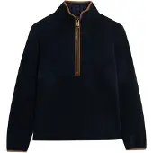 Superdry für Damen. W2012337A Estate Fleece Half Zip Fleece navy (XS), Lässig, Recyceltes Polyester, Nachhaltig, Marine