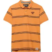 Superdry für Herren. M1110464A Poloshirt Vintage Stripe orange (XL), Lässig, Baumwolle, Kurzarm