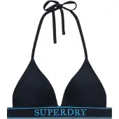 Superdry für Damen. W3010464A Bikini-Triangel Logo Marine (M), Strandbekleidung, Recyceltes Polyester